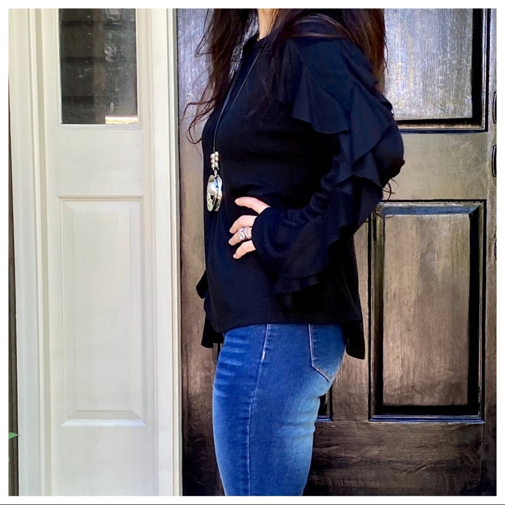 Layered sleeves long sleeve tunic top - Picture 7 of 8